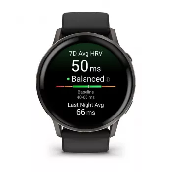 Išmanusis laikrodis GARMIN Venu 4 1,4 colio AMOLED GPS juodas, 45 mm korpusas, 8 GB, 12 dienų baterija, 5 ATM