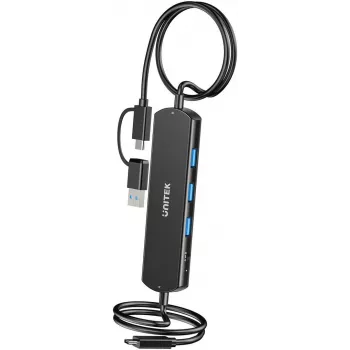 KVM Hub Unitek U1344ABK01 — 10 Gbps, perjungimas tarp 2 šeimininkų, 3× USB-A prievadai