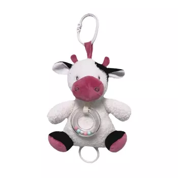Muzikinė dėžutė TULILO karvutės modelis, balta-rytinė apdaila, 18 cm