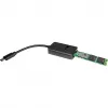 Inter-Tech K-1696-P2 USB-C į M.2 SSD adapteris, USB 3.2 Gen 2 (10 Gbit/s), PCIe NVMe ir SATA, juodas