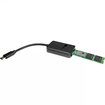 INTER-TECH adapteris M.2 į USB Type-C K-1696-P2, lizdas M.2, kištukas USB-C, 5V, 37×54×12 mm, juodas
