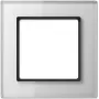 Sieninė plokštė / jungiklio dangtelis Jung AC 581 GL WW, stiklas, permatomas, 84×87 mm