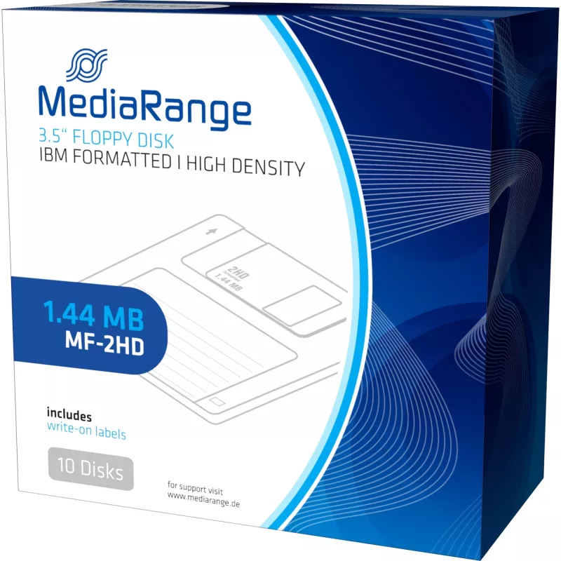 MediaRange MR200 3,5 colio diskeliai 1,44 MB, 10 vnt., juodos spalvos