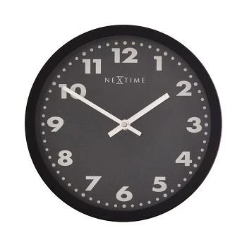 NeXtime klok 2906ma Mercure sieninis laikrodis, Ø 25 cm, juodas