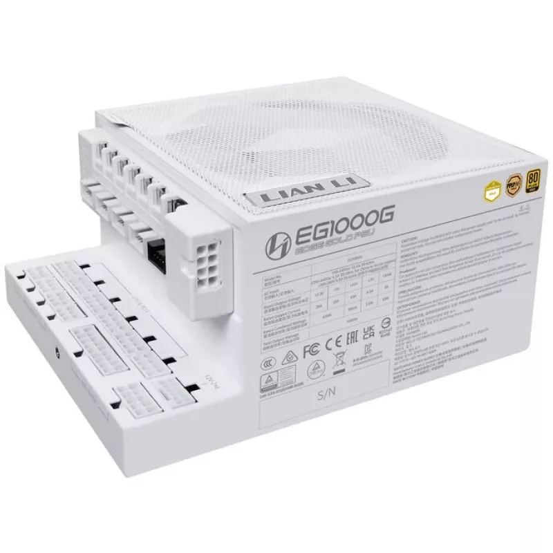 Maitinimo blokas Lian Li EDGE GOLD 1000, 1000 W, 80 PLUS Gold, ATX 3.1, PCIe 5.1, USB hub