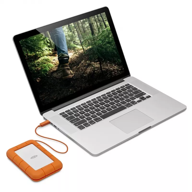LaCie Rugged USB-C išorinis kietasis diskas 5 TB USB Type-C 3.2 Gen 1 (3.1 Gen 1) pilkai geltonas