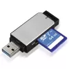 Hama 123900 kortelių skaitytuvas USB 3.2 Gen 1 (3.1 Gen 1) juodas, sidabrinis