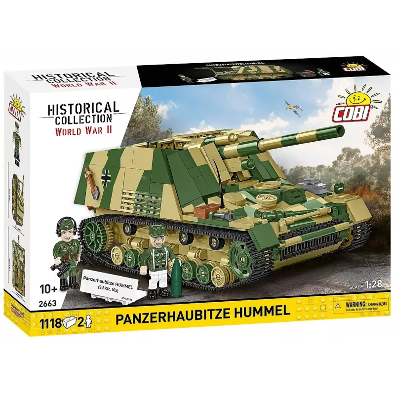 Konstrukcinis rinkinys Cobi Panzerhaubitze Hummel 1118 dalių modelio rinkinys