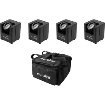 Apšvietimo rinkinys EUROLITE 4x AKKU UP-1 baterijinis su SB-4 minkštu krepšiu