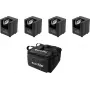 Apšvietimo rinkinys EUROLITE 4x AKKU UP-1 baterijinis su SB-4 minkštu krepšiu