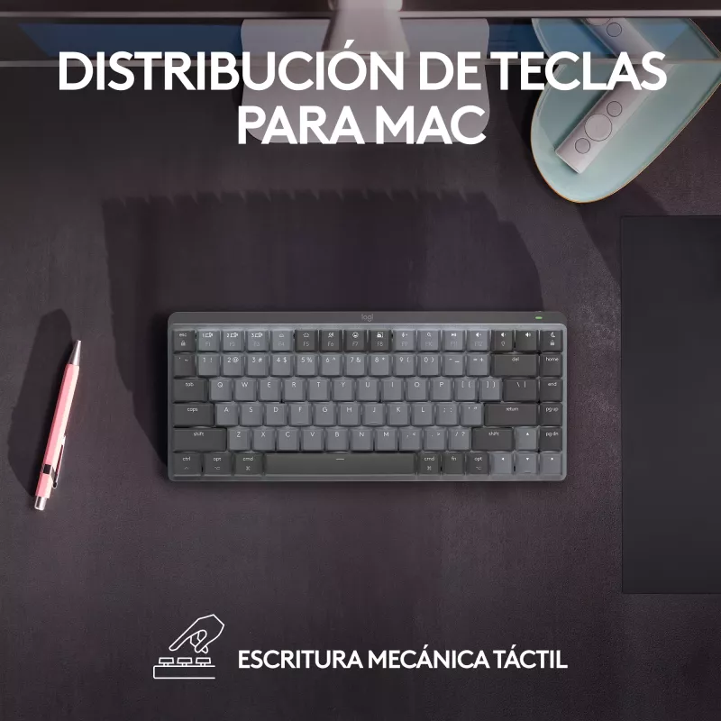 Logitech MX Mechanical Mini for Mac belaidė klaviatūra su Bluetooth, kosminė pilka (920-010837)
