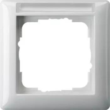 Gira Standard 55 baltas rėmelis be varžtų, termoplastikas, 80,7×80,7 mm, 11,4 mm storio