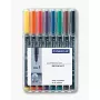Permanentinis žymeklis Staedtler 318 WP8, 8 vnt. (juoda, mėlyna, ruda, žalia, oranžinė, raudona, violetinė, geltona)