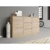 Topeshop KOMODA 2D3S DĄB SONOMA komoda