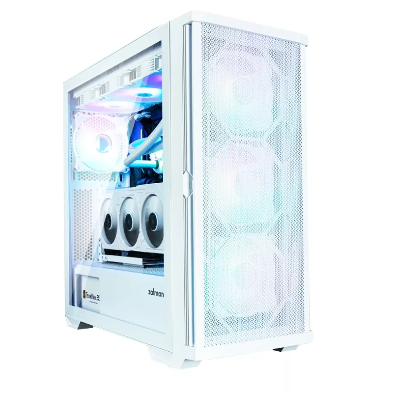 Korpusas Zalman Z10 DUO ATX baltas su ZM-IF120 x4 ARGB ventiliatoriais