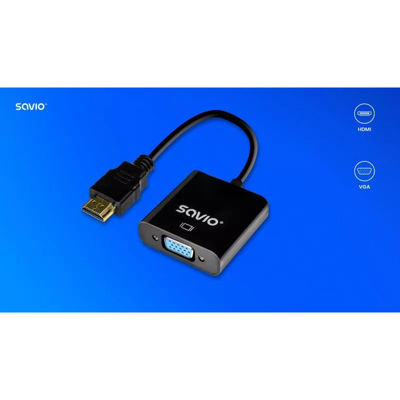 Savio adapteris HDMI-VGA AK-75