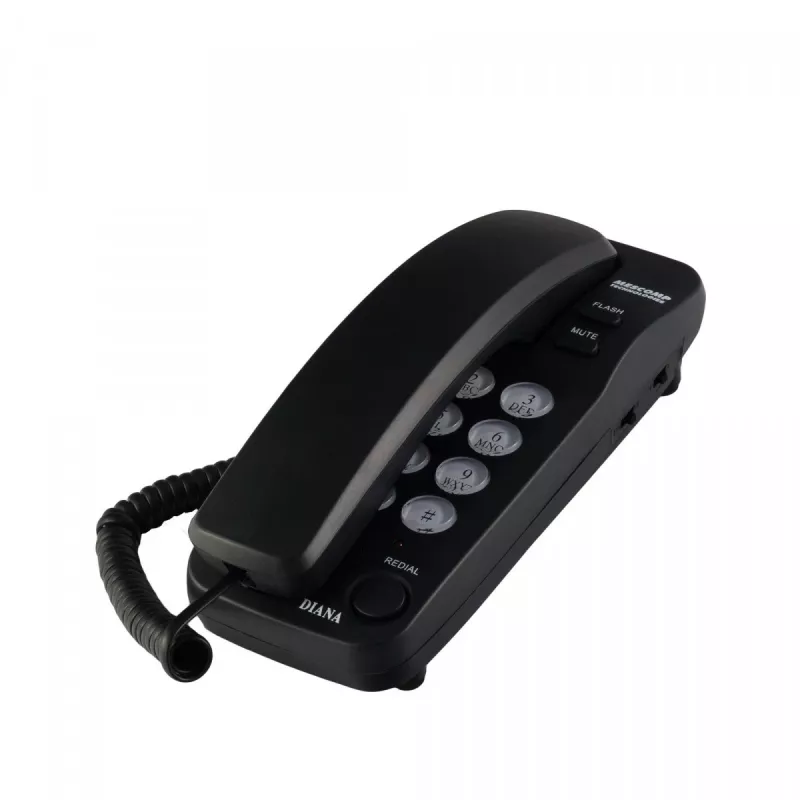 Mescomp Technologies Mesmed MT 518 Diana Black stacionarus telefonas, juodas