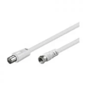 Wentronic Goobay SAT/Anteno jungiamasis laidas, baltas, 1,5 m – F kištukas IEC/koaksialinis kištukas (11726)
