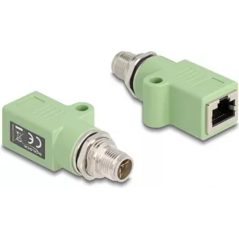 DeLOCK 60681 lyties keitiklis M12 į RJ45, žalias