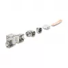 DeLOCK Keystone modulis RJ45 kištukas į LSA Cat.6A metalinis fiksatorius beįrankis 90° kampu ekranuotas