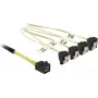 Delock kabelis Mini SAS HD SFF-8643 į 4x SATA 7-pin, kampuotas, 0,5 m