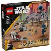 LEGO Star Wars Clone Trooper & Battle Droid Battle Pack – Klonų kareivio ir kovos droido rinkinys su greičio dviračiu, 4 minifigūrėlėmis ir 5 figūrėlėmis