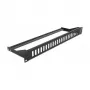 DeLOCK 43406 19 colių šviesolaidžio skydelis, 1U, juodas