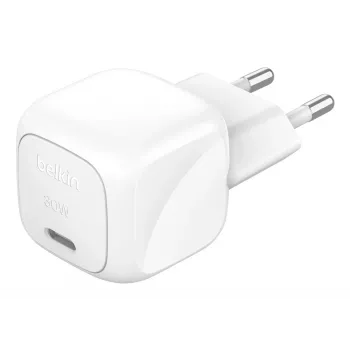 Belkin BoostCharge 30W USB-C greitasis kroviklis nešiojamiesiems kompiuteriams, išmaniesiems telefonams, planšetėms, balta