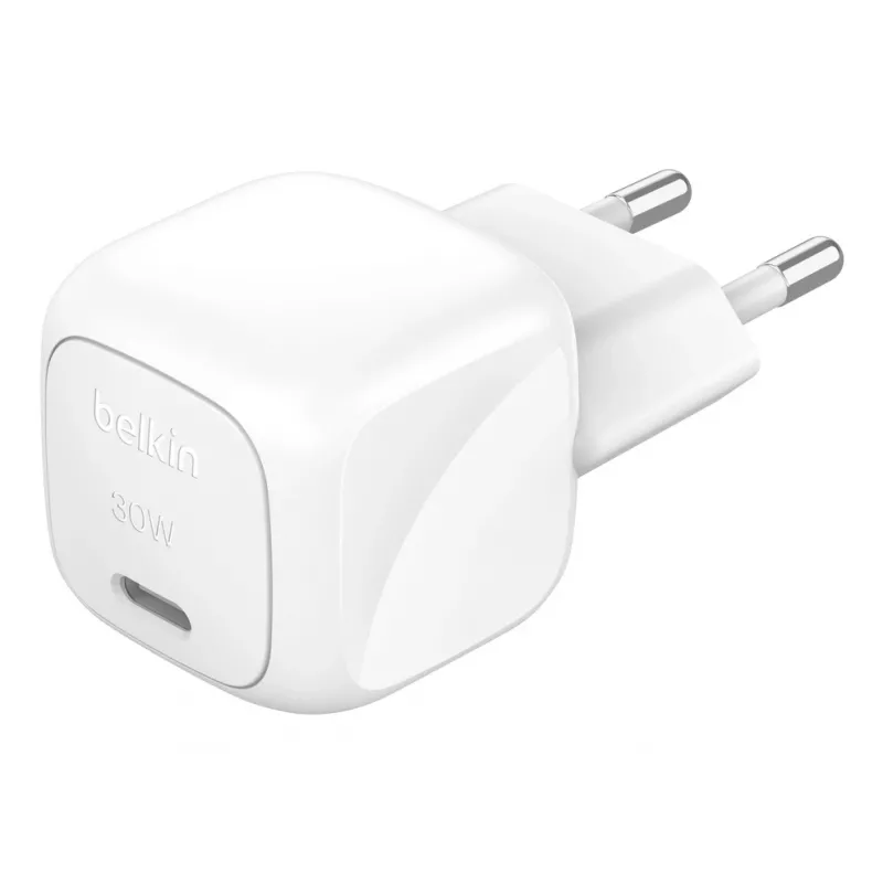 Belkin BoostCharge 30W USB-C greitasis kroviklis nešiojamiesiems kompiuteriams, išmaniesiems telefonams, planšetėms, balta