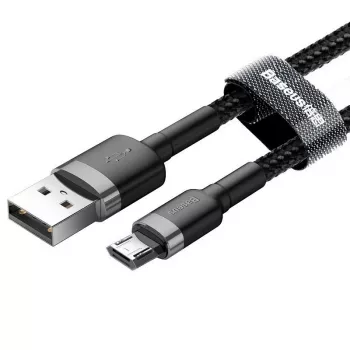 Baseus Cafule 2.4A 1m Micro USB laidas (pilkas/juodas)