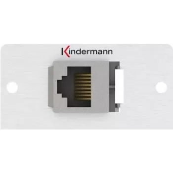 Kindermann Konnect 50 alu – modulinis snap-in lizdas RJ-45 (7444000423)