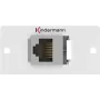 Kindermann Konnect 50 alu – modulinis snap-in lizdas RJ-45 (7444000423)