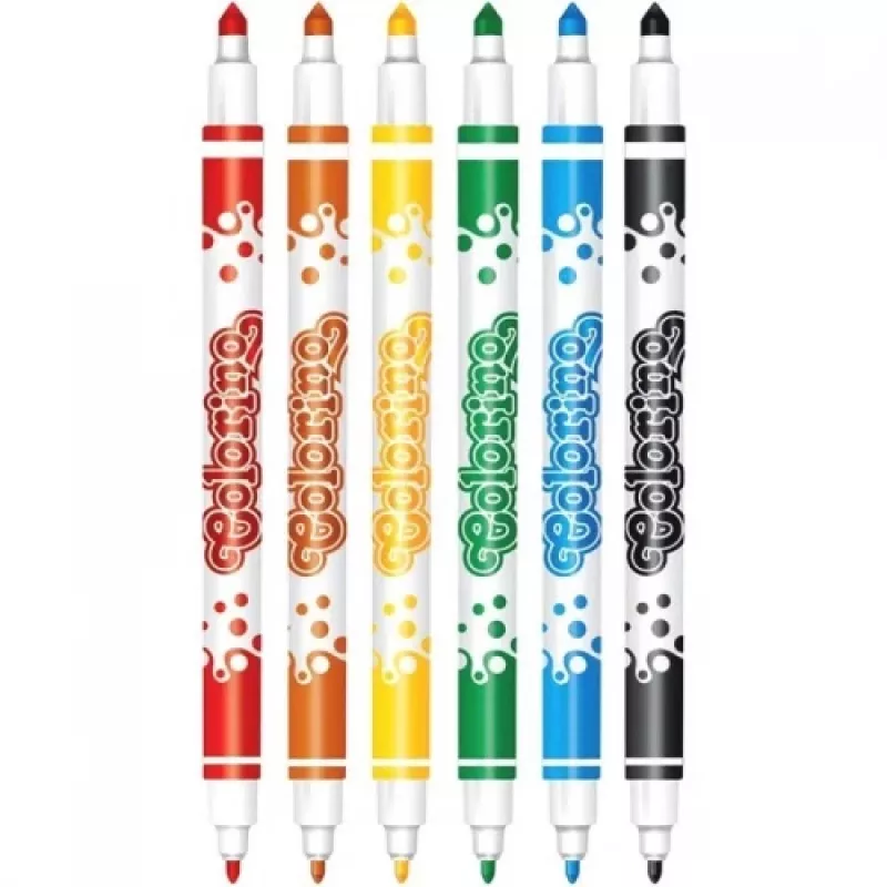 Felt-tip pens colorino double-tip 6 colours model 13437PTR