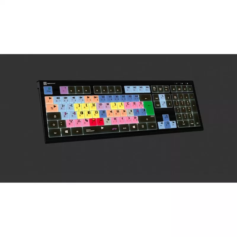 Logickeyboard LKB-MCOM4-A2PC-FR klaviatūra USB AZERTY prancūziška juoda (LKB-MCOM4-A2PC-FR)