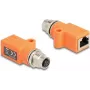 DeLOCK 60618 lyties keitiklis M12 RJ45 Oranžinis