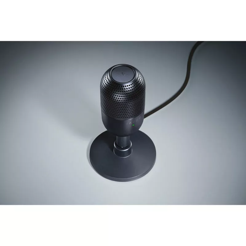 Stalinis mikrofonas Razer Seiren V3 Mini, USB-C, superkardioidinis, 20–20000 Hz, 96 kHz, 24 bitai, juodas