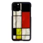 Mobiliojo telefono dėklas iKins, skirtas iPhone 11 Pro Max — Mondrian juodas apsauginis dėklas