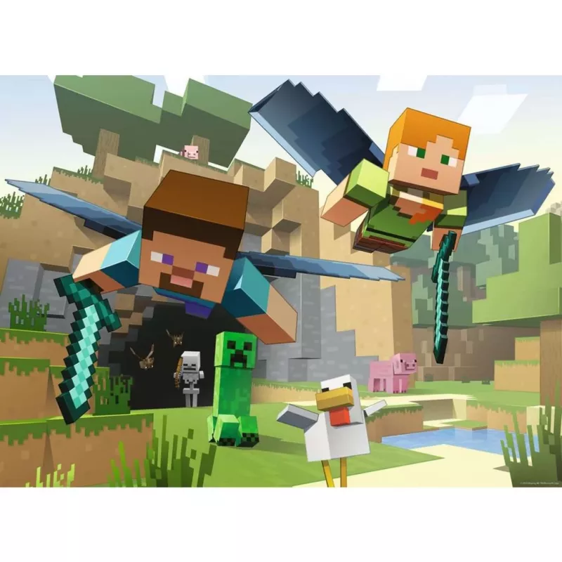 Dėlionė Ravensburger Minecraft Animal Adventures – 200 dalių, stačiakampė