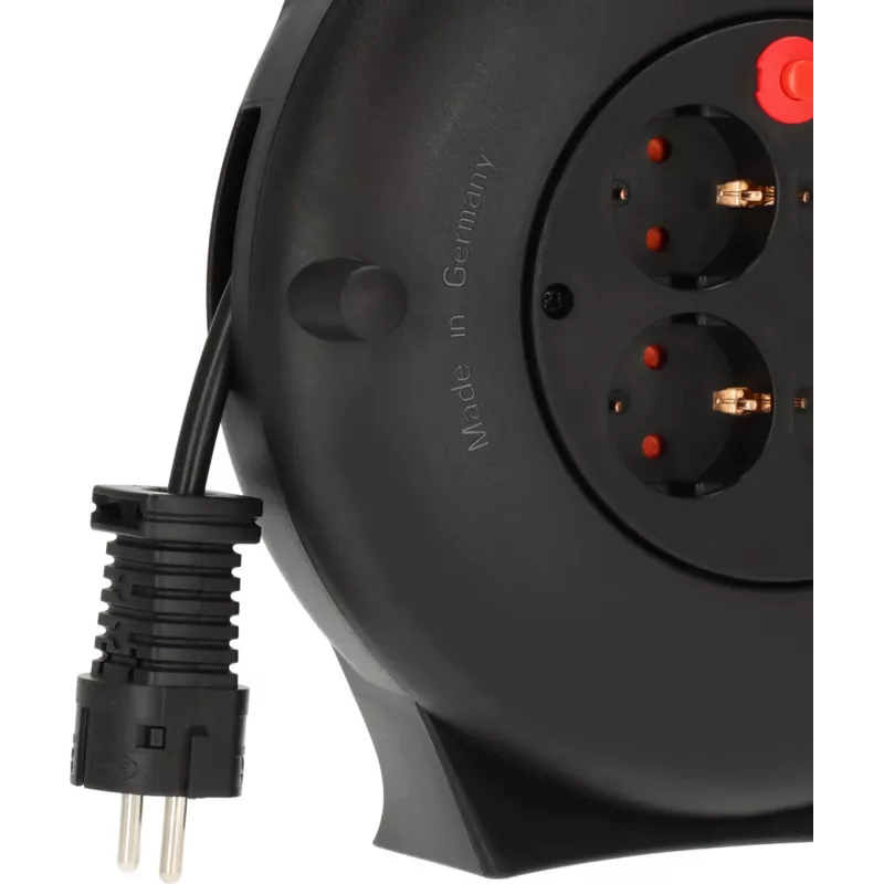 Brennenstuhl 1093900, 10 m, Drinnen, IP20, Schlagfest, Überhitzungsschutz, Kunststoff, Polyvinylchlorid (PVC), Schwarz