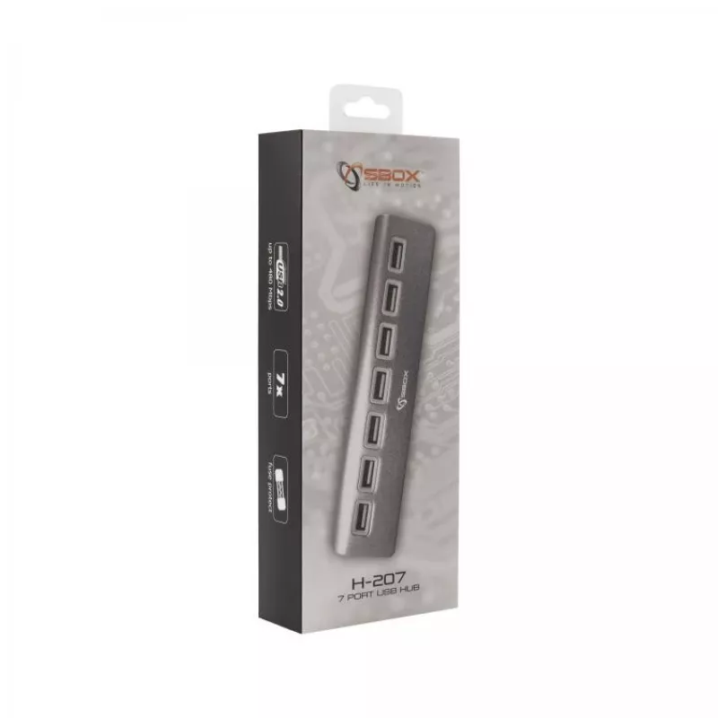 Sbox H-207 7 prievadų USB 2.0 šakotuvas