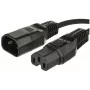 Microconnect PE011410 maitinimo laidas juodas 1 m C14 jungtis C15 jungtis