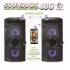 Rebeltec SoundBox 480 nešiojamas Bluetooth stereo garsiakalbis juodas, 50W RMS