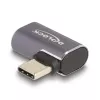 DeLOCK USB Adapter USB Type-C 40 Gbps PD 3.0 100 W kampuotas į kairę/dešinę 8K 60 Hz metalinis