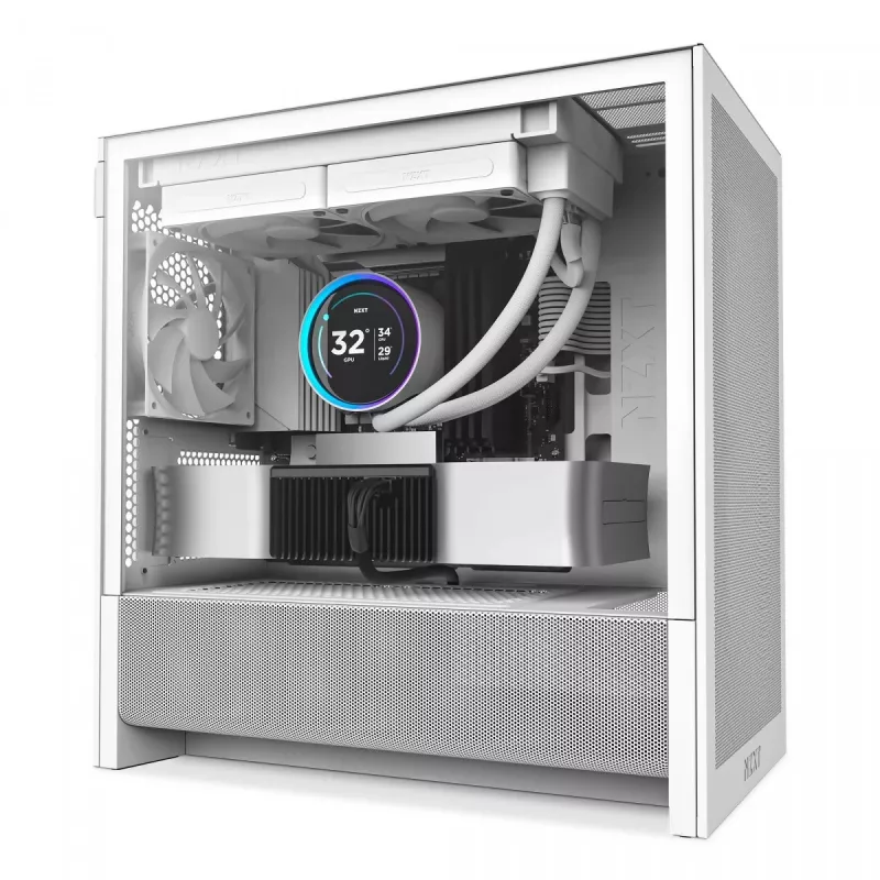 PC korpusas NZXT H9 H3 Flow Midi Tower Baltas