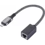 Renkforce USB-C į Gigabit Ethernet Mini Adapter, juodas, tinklo adapteris USB-A USB 3.2 (RF-6410612)