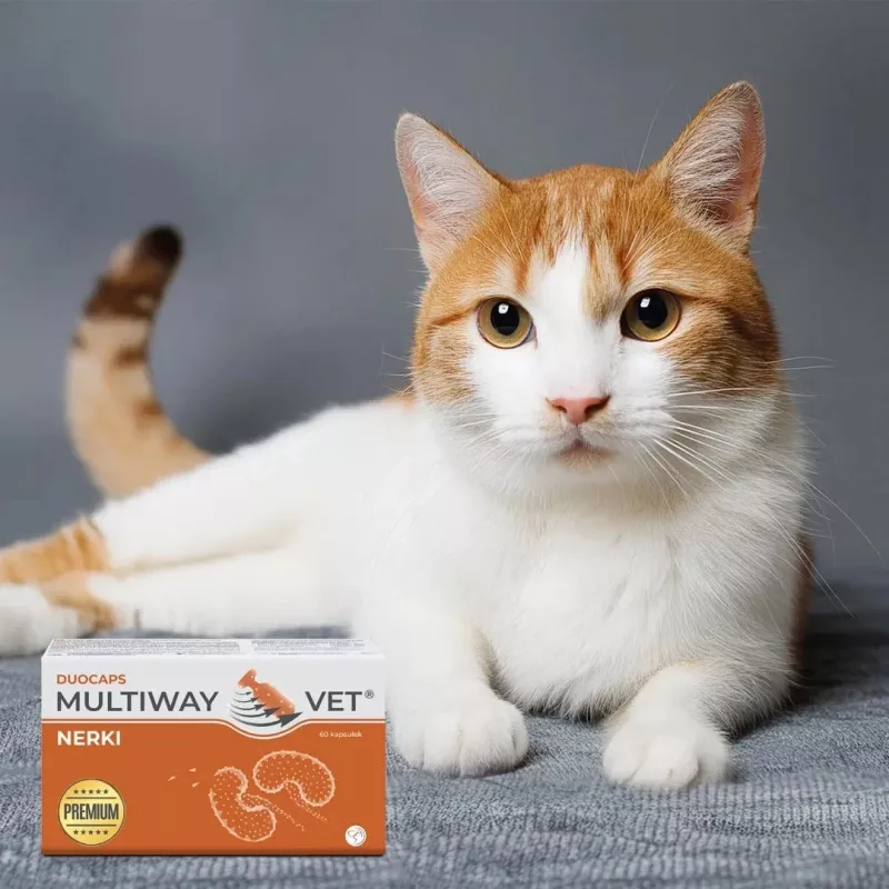 Maisto papildas kapsulėmis JM Sante Multiway Vet Duocaps Inkstai šunims ir katėms, 60 vnt., 150 g kartoninė pakuotė