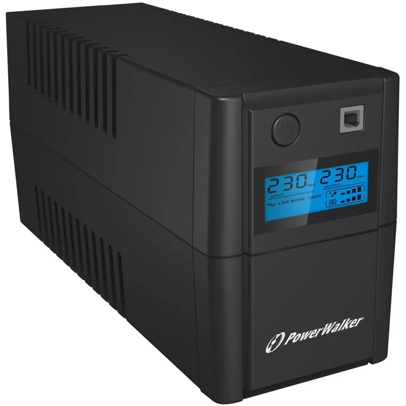 PowerWalker VI 850 SHL Schuko nepertraukiamo maitinimo šaltinis (UPS) linijinis-interaktyvus 0.85 kVA 480 W 2 AC lizdai