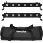 LED juostų rinkinys EUROLITE 2x LED BAR-6 QCL RGBW su minkštu dėklu