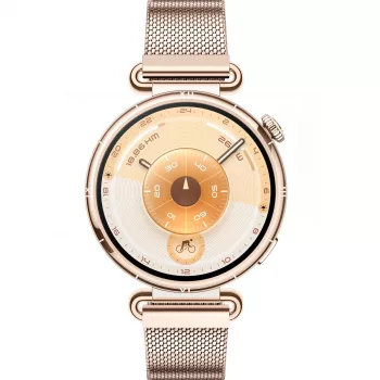 Išmanusis laikrodis HUAWEI WATCH GT6 1,32 colio AMOLED, 41 mm, nerūdijantis plienas, auksinis, Milano apyrankė, IP69, 14 dienų baterija