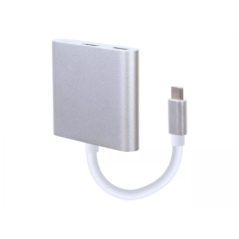 USB grafikos adapteris GEMBIRD A-CM-HDMIF-02-SV, HDMI išvestis, iki 3840×2160, sidabrinis, 58.5×51×11.6 mm